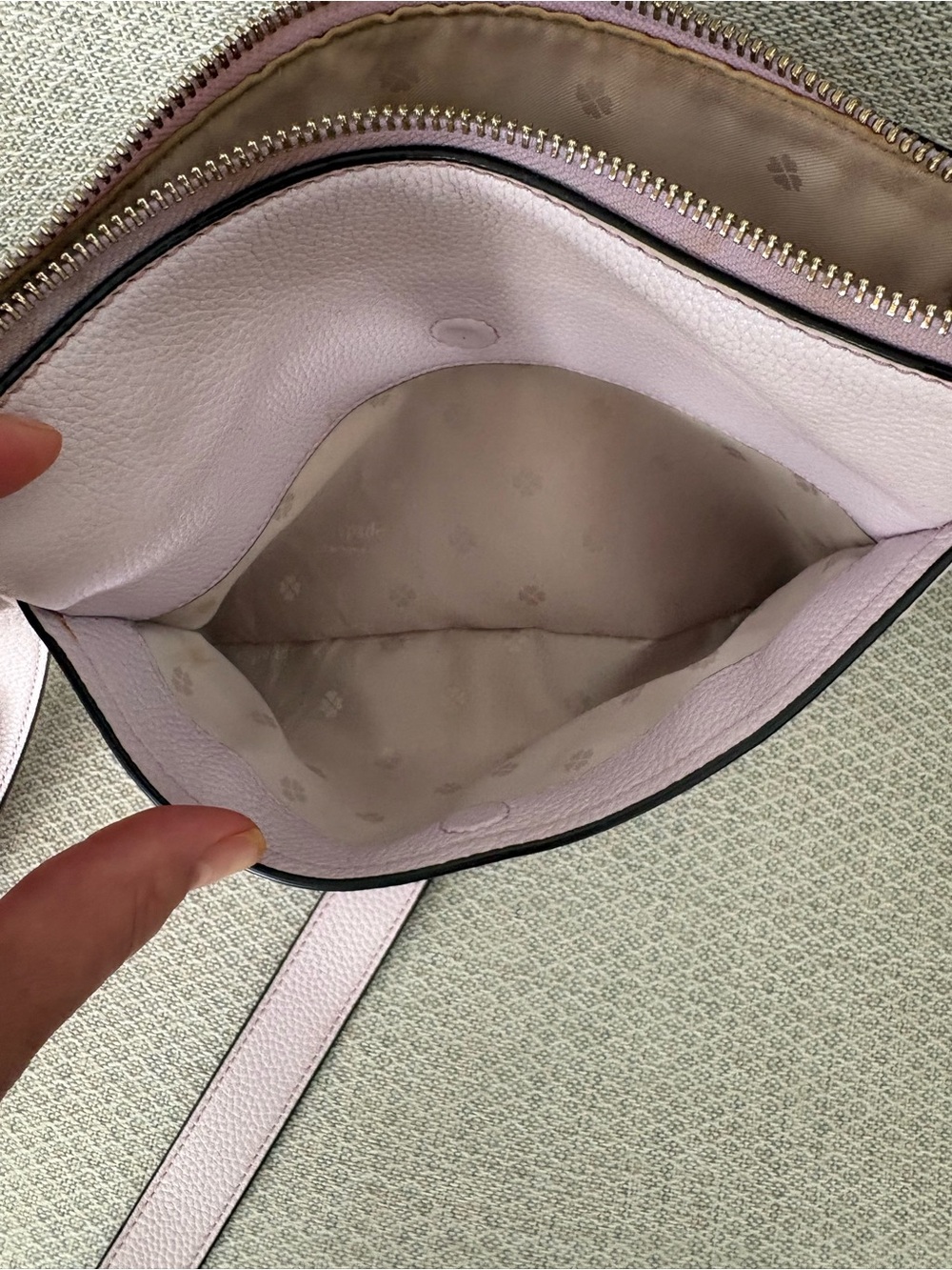 kate spade Pale Pink Pebbled Leather Crossbody Bag - Picture 9 of 13